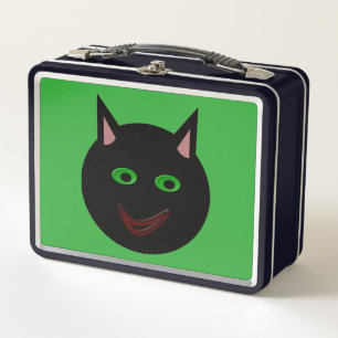 Halloween Zwarte Kat Metalen Broodtrommel