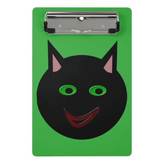 Halloween Zwarte Kat Mini Klembord (Voorkant)