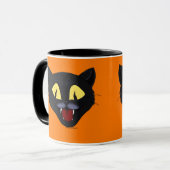 Halloween Zwarte Kat Mok (Voorkant links)