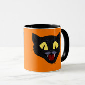 Halloween Zwarte Kat Mok (Voorkant rechts)