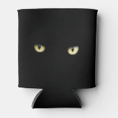 Halloween zwarte kat ogen blikje / fles koeler (Voorkant)