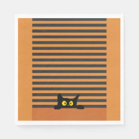 HALLOWEEN ZWARTE KAT ORANJE EN ZWART