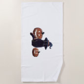 Halloween zwarte kat Oversized T-Shirt Strandlaken (Voorkant)