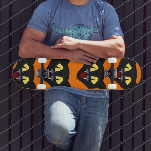 Halloween Zwarte Kat  Persoonlijk Skateboard (Buiten 3)