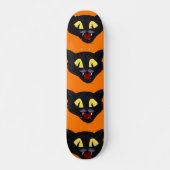 Halloween Zwarte Kat  Persoonlijk Skateboard (Voorkant)