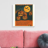 Halloween Zwarte Kat & Pomp Uitgerekt Canvas Print (Insitu (Woonkamer))