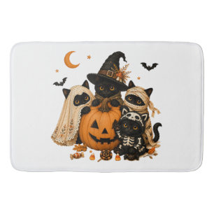 Halloween Zwarte Kat Pompoen Heks Badmat