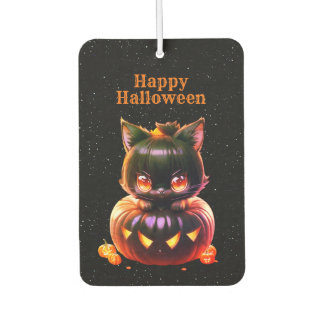 Halloween Zwarte Kat Pompoen Horror Griezelen Luchtverfrisser