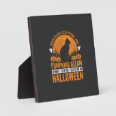 Halloween Zwarte Kat Pompoen Maan Ontwerp_1 Fotoplaat (Voorkant)