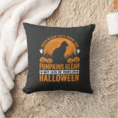 Halloween Zwarte Kat Pompoen Maan Ontwerp_1 Kussen (Deken)
