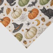 Halloween Zwarte Kat Pompoenen Tissuepapier (Detail)