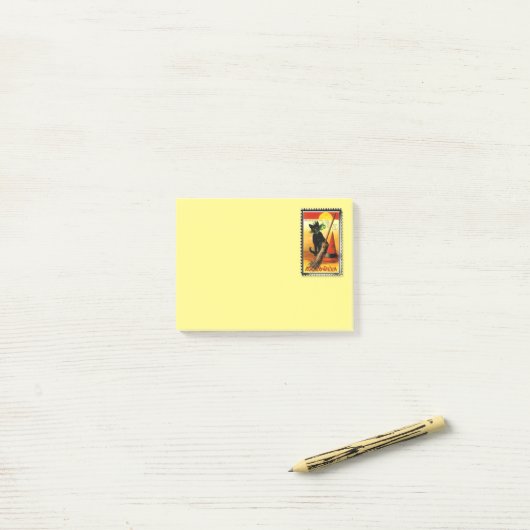 Halloween Zwarte Kat Post-it® Notes (Op bureau)