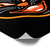 Halloween zwarte kat poster (Hoek)