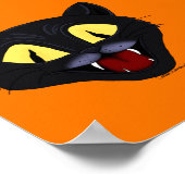 Halloween Zwarte Kat Poster (Hoek)
