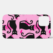 halloween zwarte kat roze Case-Mate iPhone case (Achterkant (horizontaal))