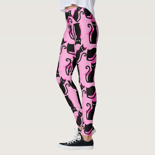 halloween zwarte kat roze leggings (Links)