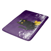 Halloween Zwarte Kat Rubber Eend Bubbels Badmat (Gekanteld)