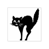 Halloween zwarte kat rubberstempel (Afrduk)