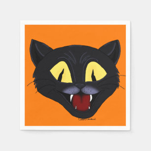 Halloween Zwarte Kat Servet