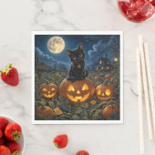 Halloween Zwarte Kat Servet (Insitu)