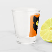 Halloween Zwarte Kat Shot Glas (Links)