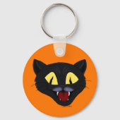 Halloween Zwarte Kat Sleutelhanger (Achterkant)