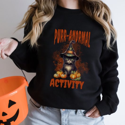 Halloween zwarte kat Spint-anormale pompoen spooky Trui