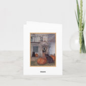 HALLOWEEN ZWARTE KAT & spookhuis Kaart (Achterkant)