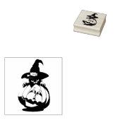 Halloween Zwarte Kat Stempel (Gestempeld)