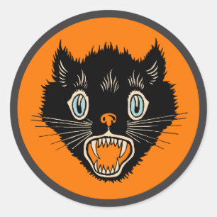 Halloween Zwarte Kat Sticker