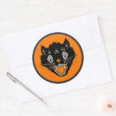 Halloween Zwarte Kat Sticker (Envelop)