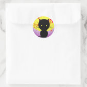 Halloween Zwarte Kat Stickers (Tas)