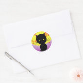 Halloween Zwarte Kat Stickers (Envelop)