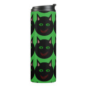 Halloween Zwarte Kat Thermische Tumbler Thermosbeker (Gedraaid links)