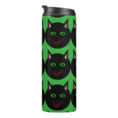 Halloween Zwarte Kat Thermische Tumbler Thermosbeker (Geroteerd rechts)