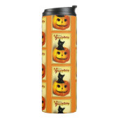 Halloween Zwarte Kat Thermokop Thermosbeker (Gedraaid links)