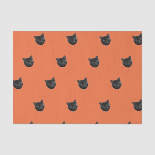 Halloween zwarte kat tissuepapier cadeautas tas vu (Voorkant)