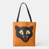 Halloween Zwarte Kat Tote Bag (Achterkant)