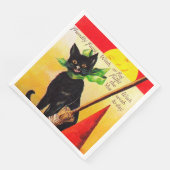 Halloween zwarte kat Vakantie  feestservetten Servet (Hoek)
