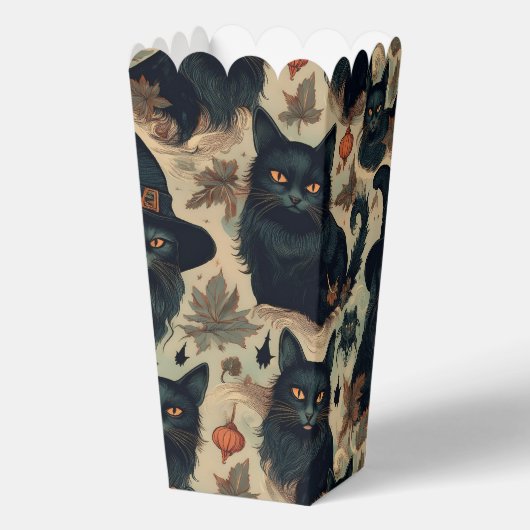 Halloween zwarte katten bedankdoosjes (Achterkant)