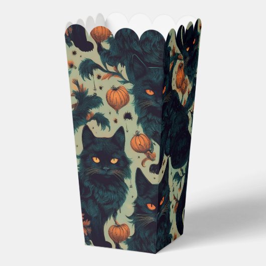 Halloween zwarte katten bedankdoosjes (Voorkant)