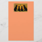 Halloween Zwarte Katten Briefpapier (Voorkant)