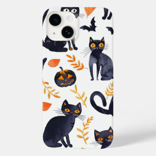 Halloween zwarte katten en manen grappige heksenac Case-Mate iPhone 14 hoesje