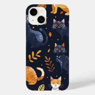 Halloween zwarte katten en manen grappige heksenac Case-Mate iPhone 14 hoesje