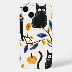 Halloween zwarte katten en manen grappige hekserij Case-Mate iPhone 14 hoesje