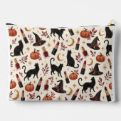 Halloween Zwarte Katten & Lippenstift Make-uptas Etui (Achterkant)