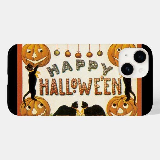  Halloween, zwarte katten met jasjalopionnen Case-Mate iPhone Case (Achterkant (horizontaal))