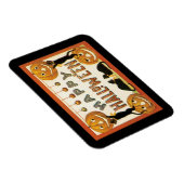  Halloween, zwarte katten met jasjalopionnen Magneet (Rechterzijde)