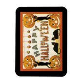  Halloween, zwarte katten met jasjalopionnen Magneet (Verticaal)
