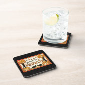  Halloween, zwarte katten met jasjalopionnen Onderzetter (Rechterzijde)